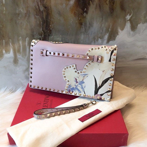 3K Valentino Pink Kimono 1997 Rockstud Clutch - Picture 8 of 8